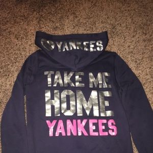 Yankees bling zip hoodie